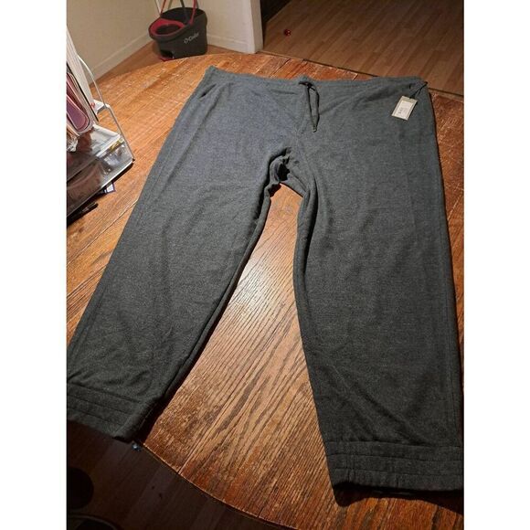 New 5XL Tall Goodfellow & Co Grey Elastic Drawstring Waist Sweat Fleece Pants - Picture 1 of 3